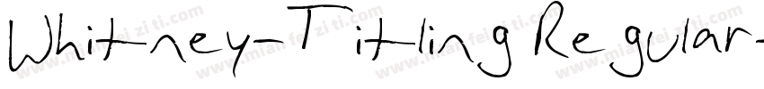 Whitney-Titling Regular字体转换